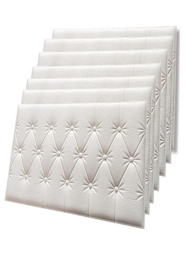 STL 3D Self Adhesive Foam White Panels for Walls, Self Adhesive PE Foam Soft Cushion DIY Wall Stickers for Home, Hotel, Living Room, Bedroom, Cafe Décor (Pack of 2) - Image 1